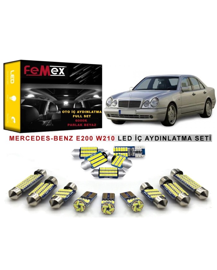Mercedes-Benz E200 W210 Kasa İç Aydınlatma Ampul Seti FEMEX Parlak Beyaz