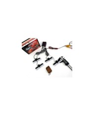 Mavi Kırmızı Panjur Led 4lü Çakarlı Modlu Kumandalı 12v