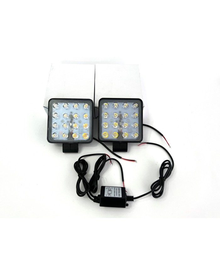Projektör Çakar Led 2li Turuncu Çakarlı Modlu Kumandalı 12v-24v