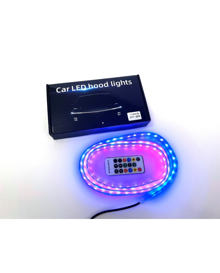 App Kontrollü Kaput Ledi Animasyonlu RGB Kayar Led - Sinyal Modüllü 150cm