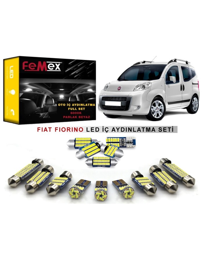 Fiat Fiorino LED İç Aydınlatma Ampul Seti FEMEX Parlak Beyaz