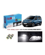 Fiat Doblo D5 2023 Sonrası LED Plaka Aydınlatma Ampul Seti FEMEX Parlak Beyaz