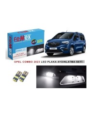 Opel Combo 2023 Sonrası LED Plaka Aydınlatma Ampul Seti FEMEX Parlak Beyaz