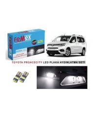 Toyota ProaceCity LED Plaka Aydınlatma Ampul Seti FEMEX Parlak Beyaz