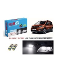 Peugeot Rifter LED Plaka Aydınlatma Ampul Seti FEMEX Parlak Beyaz
