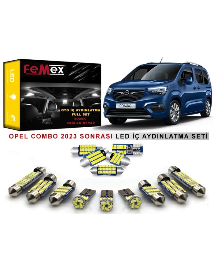 Opel Combo LED İç Aydınlatma Ampul Seti FEMEX Parlak Beyaz
