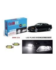 BMW E36 LED PLAKA AYDINLATMA AMPUL SETİ FEMEX PARLAK BEYAZ