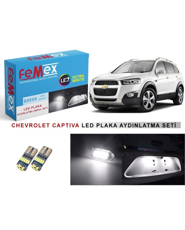 CHEVROLET CAPTIVA LED PLAKA AYDINLATMA AMPUL SETİ FEMEX PARLAK BEYAZ