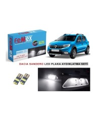 DACIA SANDERO LED PLAKA AYDINLATMA AMPUL SETİ FEMEX PARLAK BEYAZ