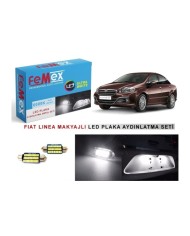 FIAT LINEA MAKYAJLI LED PLAKA AYDINLATMA AMPUL SETİ FEMEX PARLAK BEYAZ