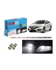 HONDA CIVIC FC5 LED PLAKA AYDINLATMA AMPUL SETİ FEMEX PARLAK BEYAZ