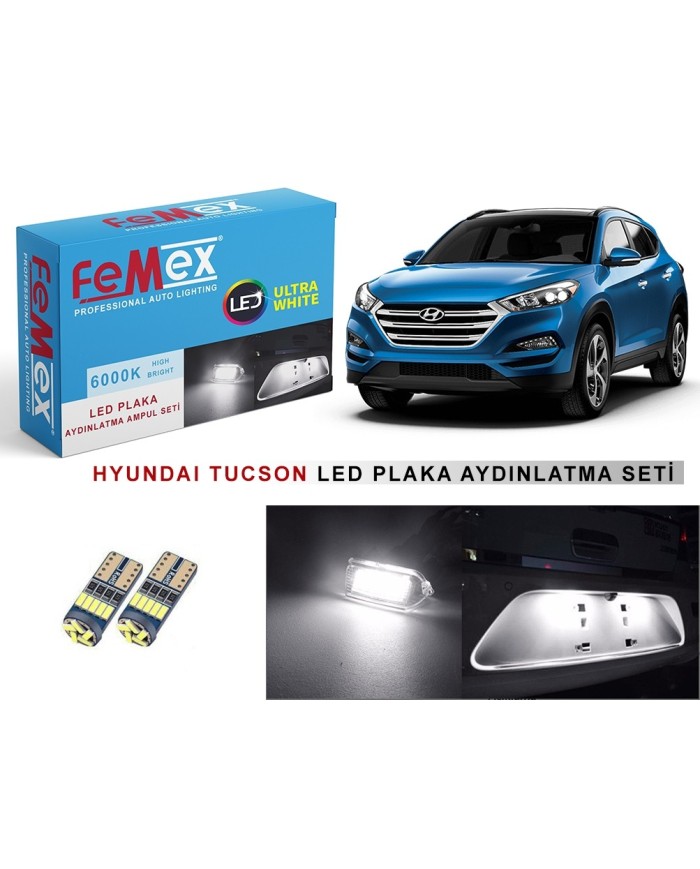 HYUNDAI TUCSON LED PLAKA AYDINLATMA AMPUL SETİ FEMEX PARLAK BEYAZ