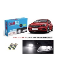 OPEL ASTRA K  LED PLAKA AYDINLATMA AMPUL SETİ FEMEX PARLAK BEYAZ