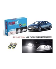 OPEL ASTRA J  LED PLAKA AYDINLATMA AMPUL SETİ FEMEX PARLAK BEYAZ