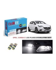 OPEL CORSA E LED PLAKA AYDINLATMA AMPUL SETİ FEMEX PARLAK BEYAZ