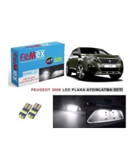 PEUGEOT 3008 LED PLAKA AYDINLATMA AMPUL SETİ FEMEX PARLAK BEYAZ