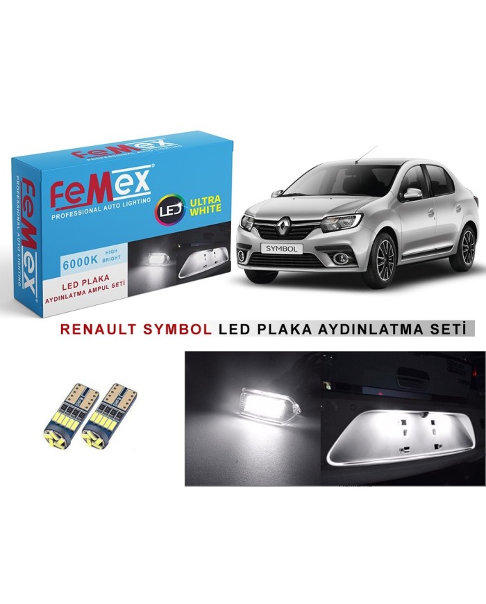 RENAULT SYMBOL LED PLAKA AYDINLATMA AMPUL SETİ FEMEX PARLAK BEYAZ