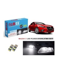 MAZDA 3  LED PLAKA AYDINLATMA AMPUL SETİ FEMEX PARLAK BEYAZ