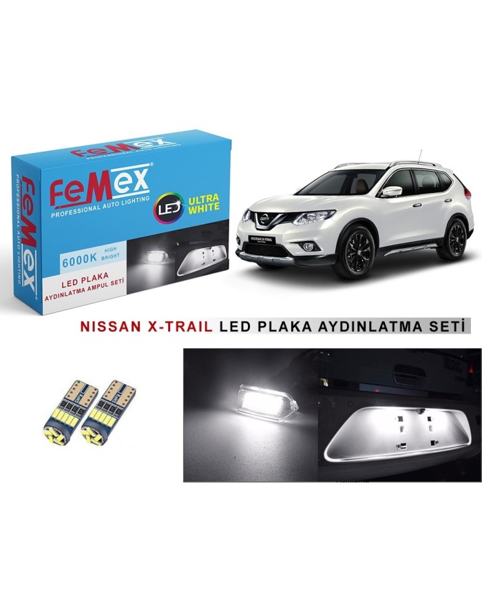 NISSAN X-TRAIL LED PLAKA AYDINLATMA AMPUL SETİ FEMEX PARLAK BEYAZ