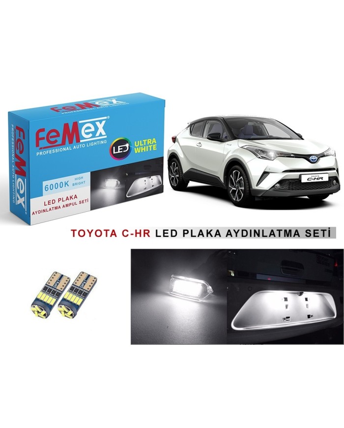 TOYOTA C-HR  LED PLAKA AYDINLATMA AMPUL SETİ FEMEX PARLAK BEYAZ