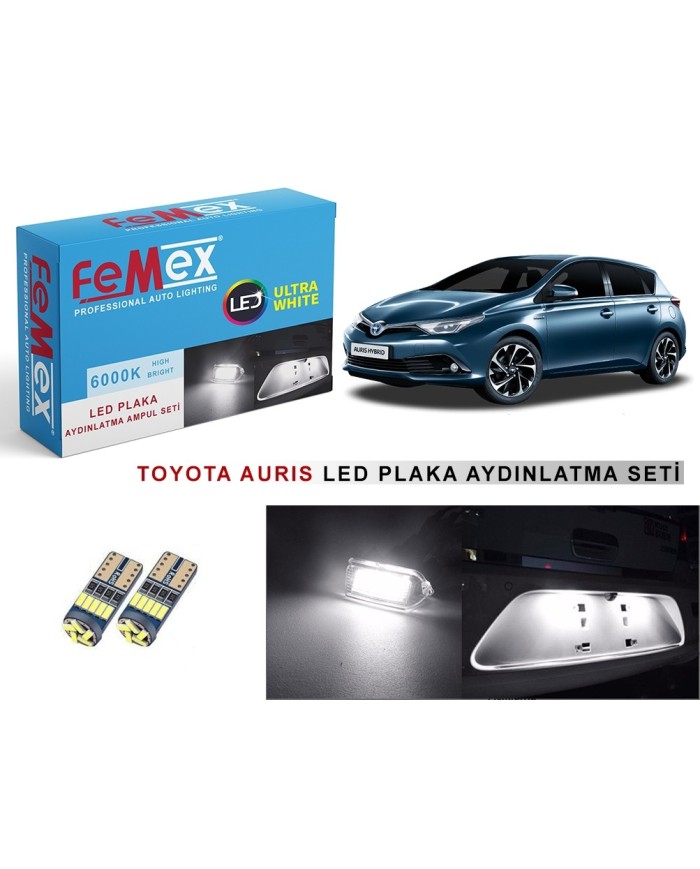 TOYOTA AURIS  LED PLAKA AYDINLATMA AMPUL SETİ FEMEX PARLAK BEYAZ