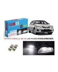 TOYOTA Corolla (2008-2013) LED PLAKA AYDINLATMA AMPUL SETİ FEMEX PARLAK BEYAZ