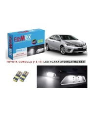 TOYOTA Corolla (2013-2017) LED PLAKA AYDINLATMA AMPUL SETİ FEMEX PARLAK BEYAZ