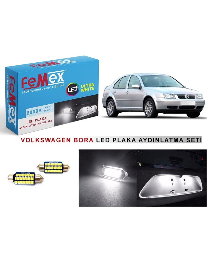 VW BORA LED PLAKA AYDINLATMA AMPUL SETİ FEMEX PARLAK BEYAZ