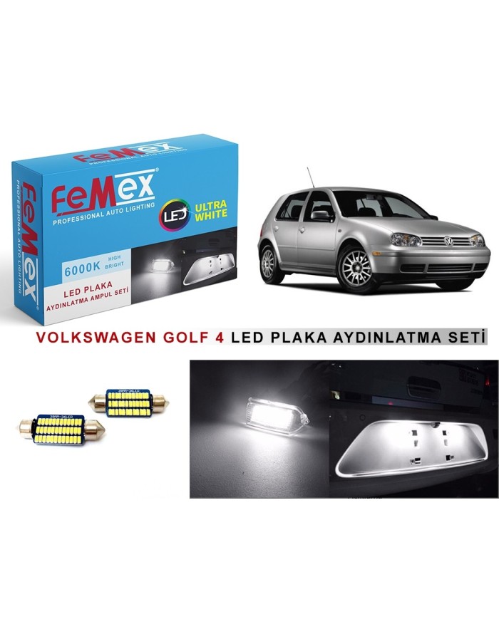 VW GOLF 4 LED PLAKA AYDINLATMA AMPUL SETİ FEMEX PARLAK BEYAZ