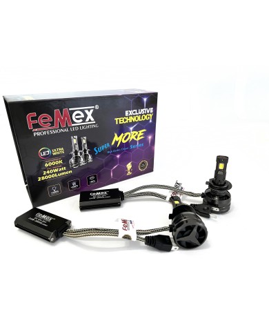 Femex Super More Csp ETI Chipset Radyatör Soğutmalı H7 Led Xenon Led Headlight