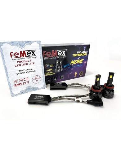 Femex Super More Csp SUPERIOR ETI Chipset Radyatör Soğutmalı H8/11 Led Xenon Led Headlight