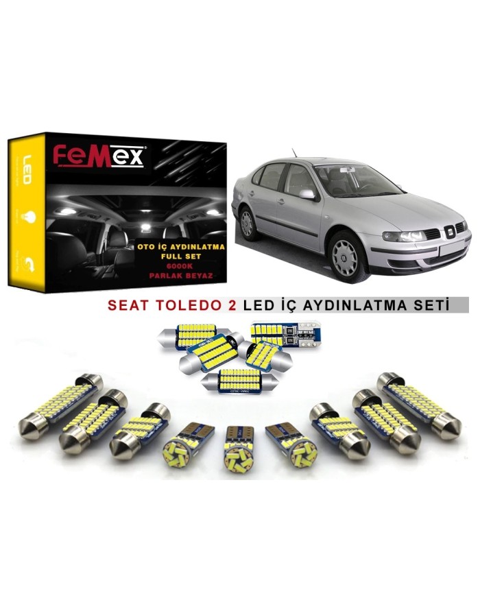 Seat Toledo 2 LED İç Aydınlatma Ampul Seti FEMEX Parlak Beyaz