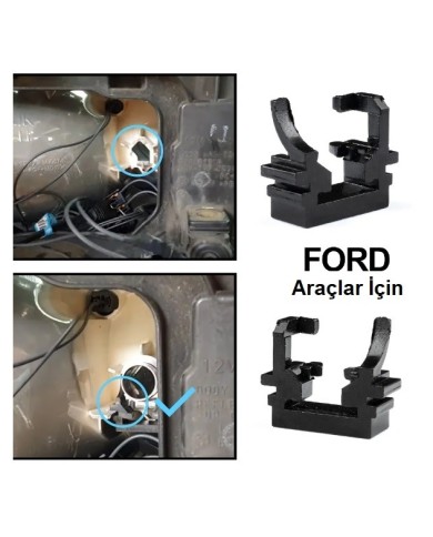 Ford Focus 3 Araçlar için Uzun Far Tutucu Led Ampul Sabitleme Aparatı