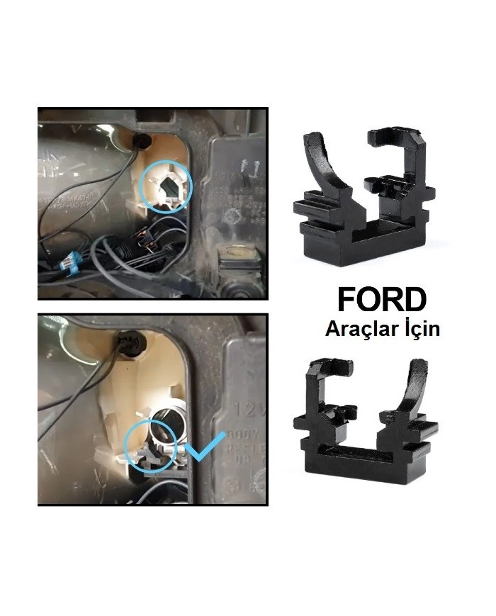 Ford Focus 3,5 Araçlar için Uzun Far Tutucu Led Ampul Sabitleme Aparatı