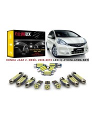 Honda Jazz 2008-2015 2. Nesil LED İç Aydınlatma Ampul Seti FEMEX Parlak Beyaz