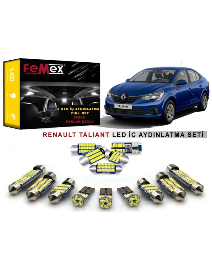 Renault Taliant LED İç Aydınlatma Ampul Seti FEMEX Parlak Beyaz