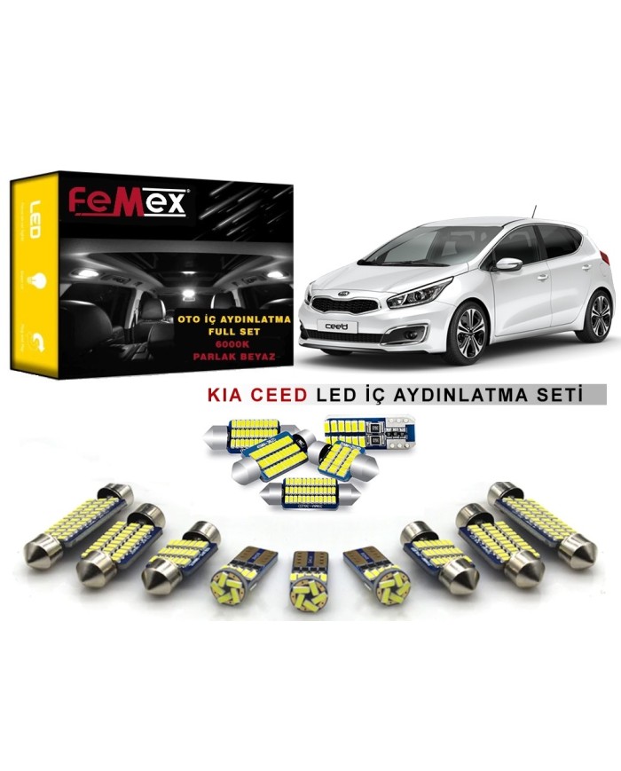 Kia CEED LED İç Aydınlatma Ampul Seti FEMEX Parlak Beyaz