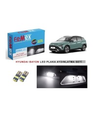Hyundai Bayon LED Plaka Aydınlatma Ampul Seti FEMEX Parlak Beyaz