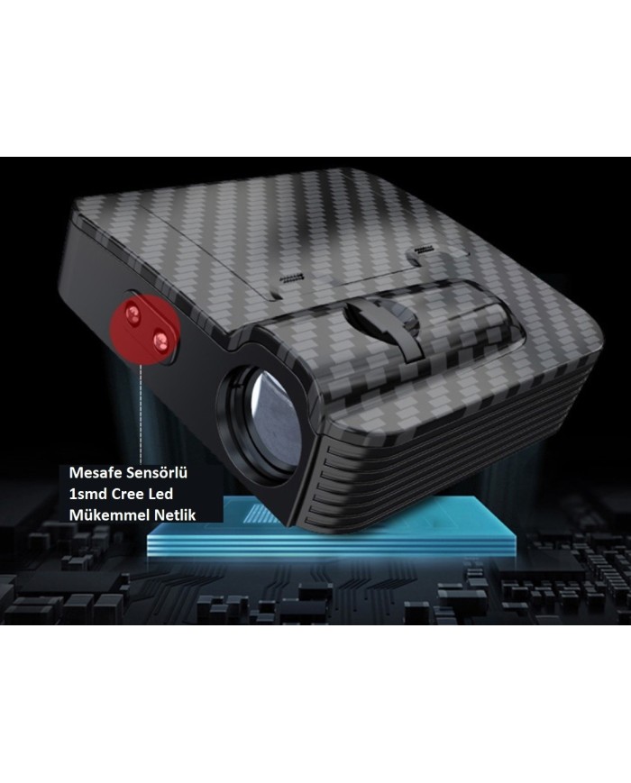 Sparco Logolu Mesafe Sensörlü  Fotoselli Pilli Yapıştırmalı Kapı Altı Led Logo