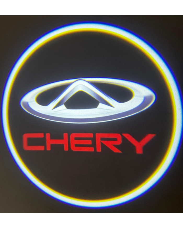 Chery Araçlar İçin Pilli Yapıştırmalı Kapı Altı Led Logo