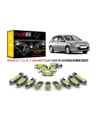 Renault Clio 3 Grandtour LED İç Aydınlatma Ampul Seti FEMEX Parlak Beyaz