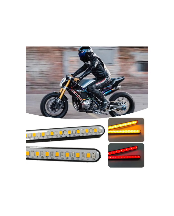 24 Smd Led Çakarlı Stop  Kayar sinyal 10cm