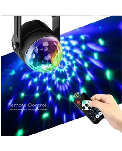 Disko Topu Parti Işıkları 7 Renk Led  Usb Girişli Sese Duyarlı Rgb Uzaktan Kumandalı