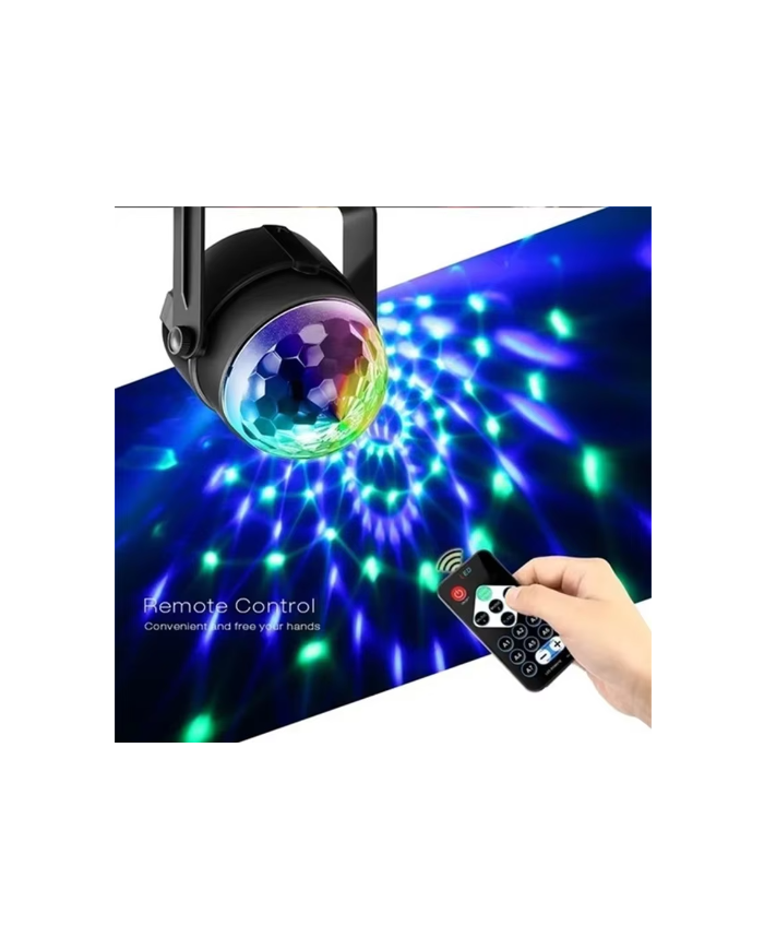 Disko Topu Parti Işıkları 7 Renk Led  Usb Girişli Sese Duyarlı Rgb Uzaktan Kumandalı