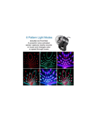 Disko Topu Parti Işıkları 7 Renk Led  Usb Girişli Sese Duyarlı Rgb Uzaktan Kumandalı