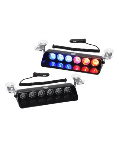 S6 Led Mavi - Kırmızı Çakar Modül Mercekli Çakmaklık Girişli