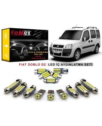 Fiat Doblo D2 LED İç Aydınlatma Ampul Seti FEMEX Parlak Beyaz