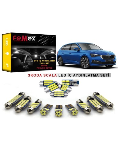 Skoda Scala LED İç Aydınlatma Ampul Seti FEMEX Parlak Beyaz