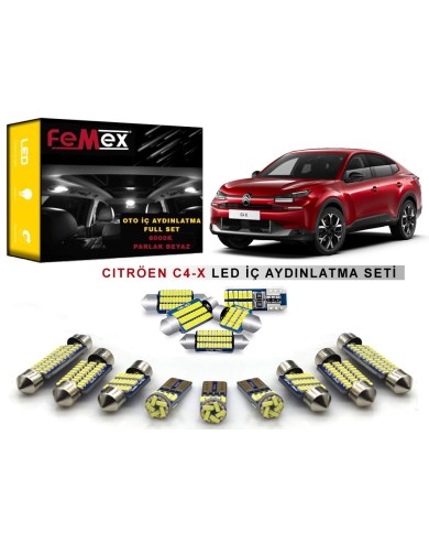 Citröen C4-X LED İç Aydınlatma Ampul Seti FEMEX Parlak Beyaz