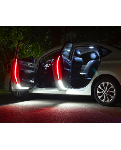 Kapı İkaz Led Krımızı Renk Uyarılılı Beyaz Zemin Aydınlatmalı Flexible Led 120cm